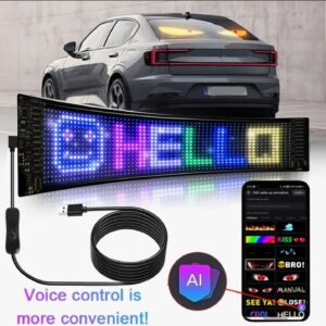 Aviso flexible led para autos  59cm x 12cm