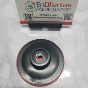 Base velcro 80mm rosca m10 para taladro  o amoladora